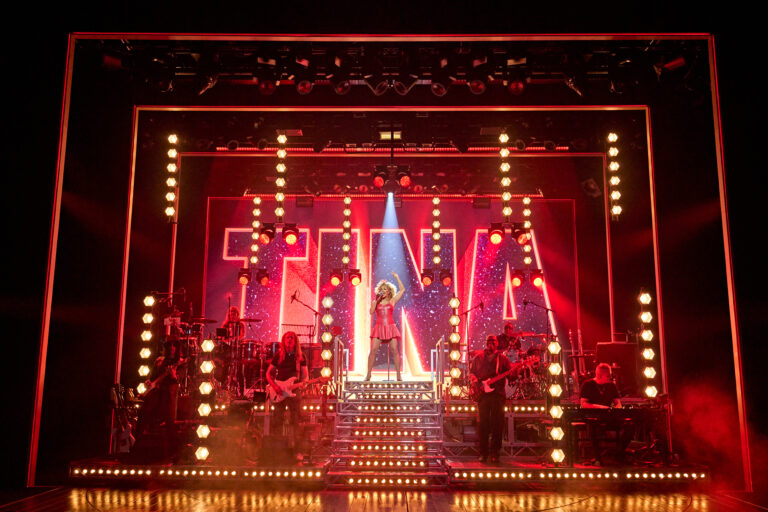 Karis Anderson as Tina Turner(centre) and cast in TINA The Tina Turner Musical, credit Manuel Harlan